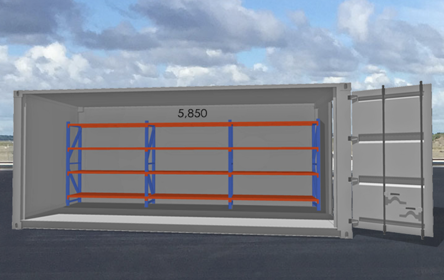 300kg shelving 2 x 2 x .6 - Triple Bay / 600mmD - Kiwi Racking and ...